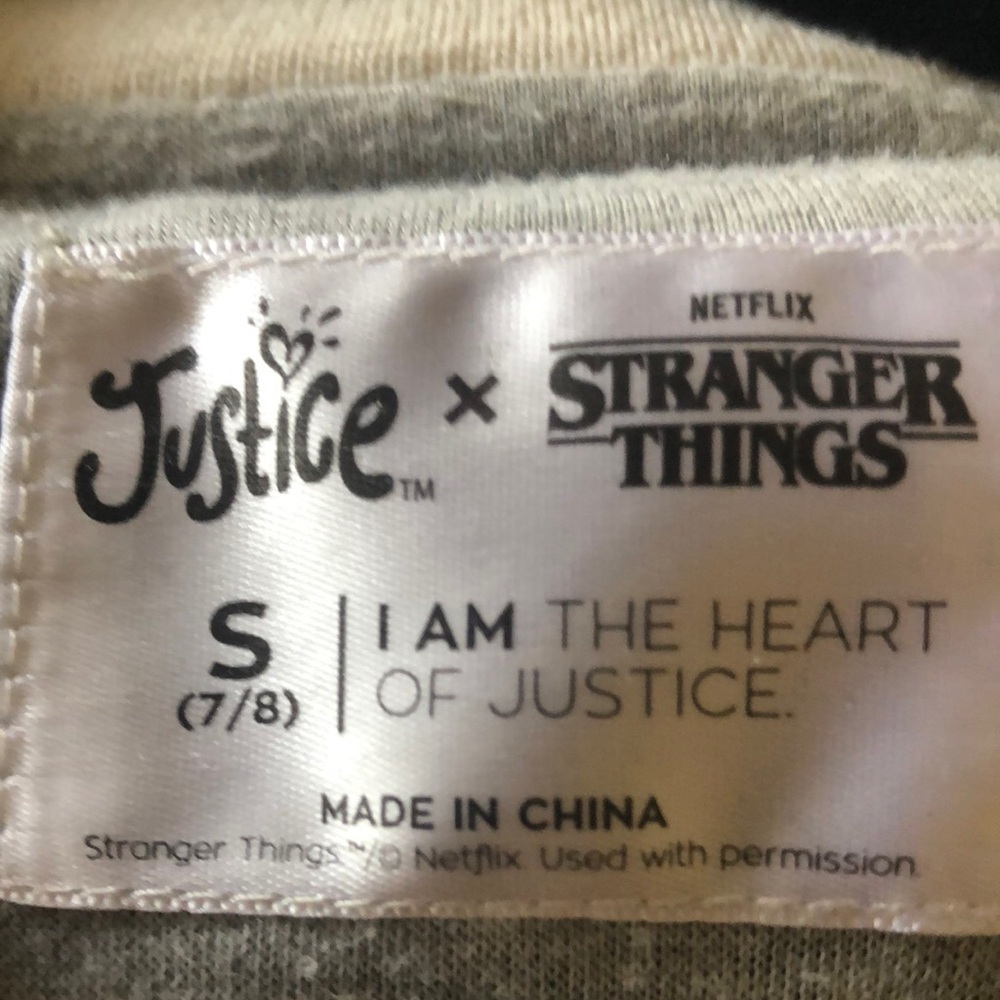 Justice Black and White Varsity Jacket STRANGER THINGS - Picture 5 of 5